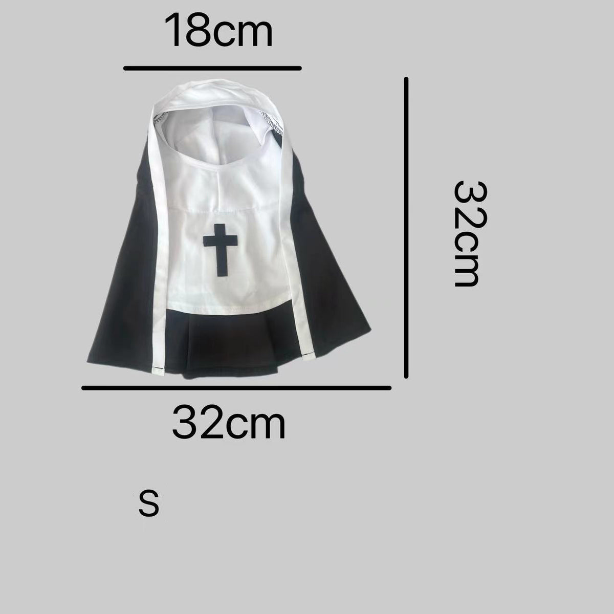 Nun Dog Costume – Black & White Halloween Cosplay Outfit