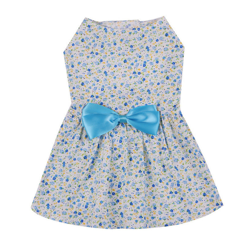 Princess Bow Pet Skirt – Cute Floral Outfit