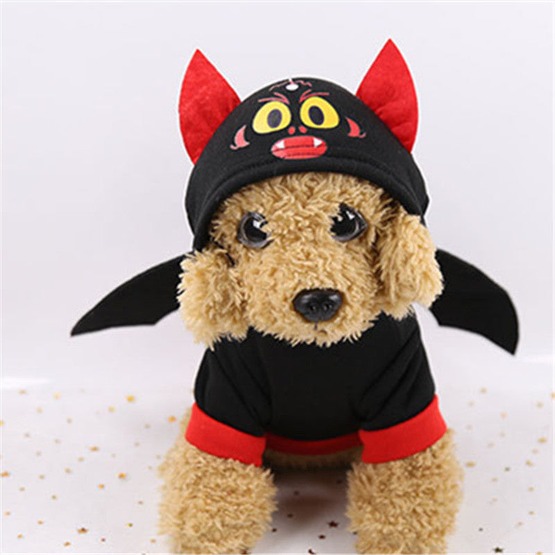 Halloween Bat Wings Pet Sweater – Warm Dog & Cat Costume