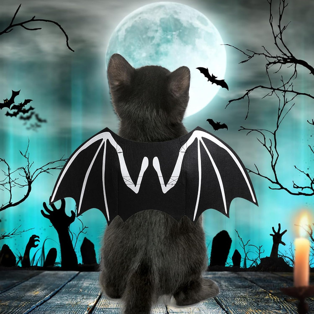 Halloween Bat Wings Costume – Luminous Skeleton Design