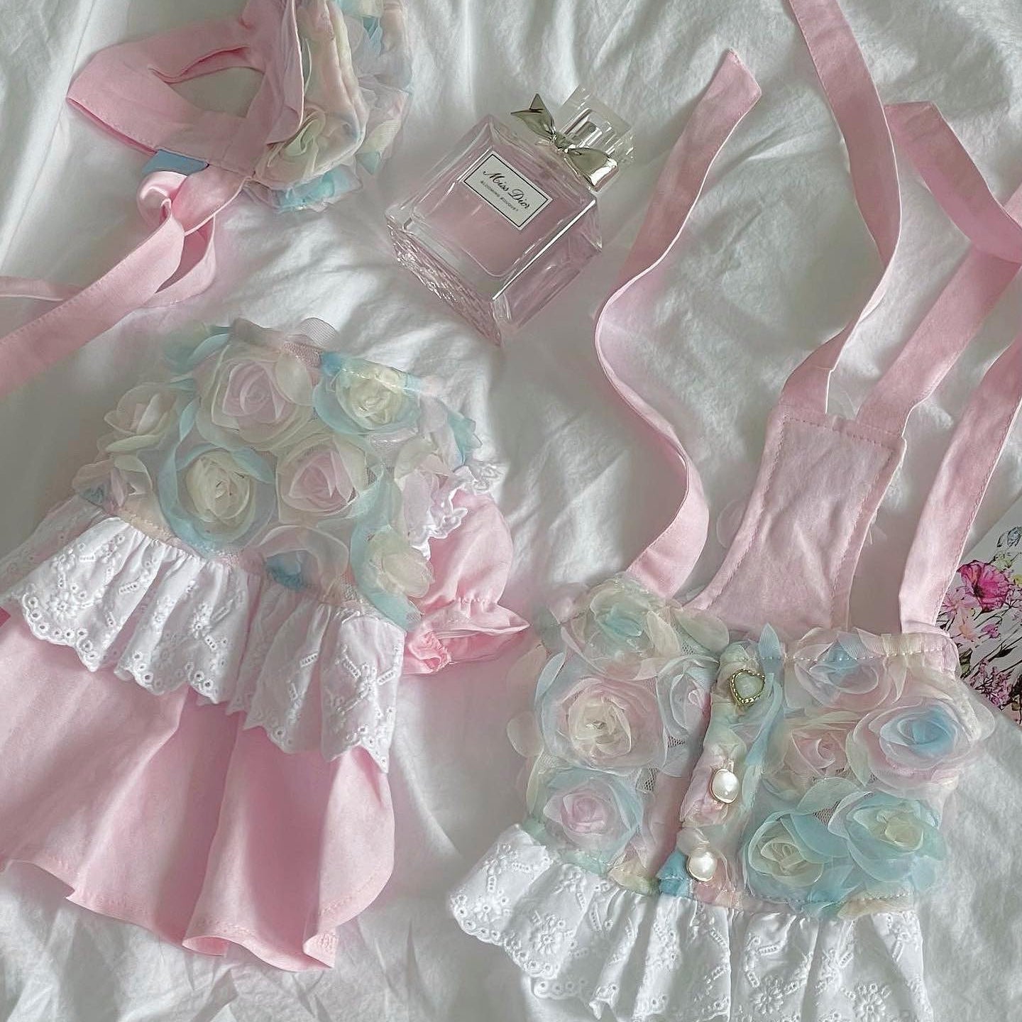 Princess Pet Dress – Embroidered Cotton Floral Dress