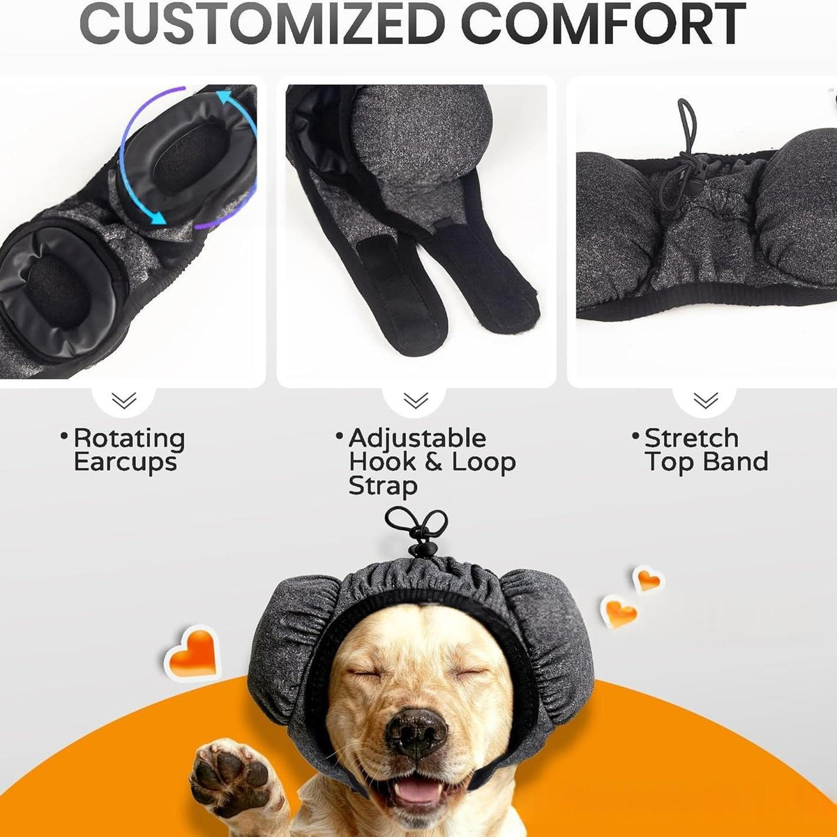 Adjustable Noise-Reducing Dog Ear Muffs – Comfortable Pet Hearing Protection