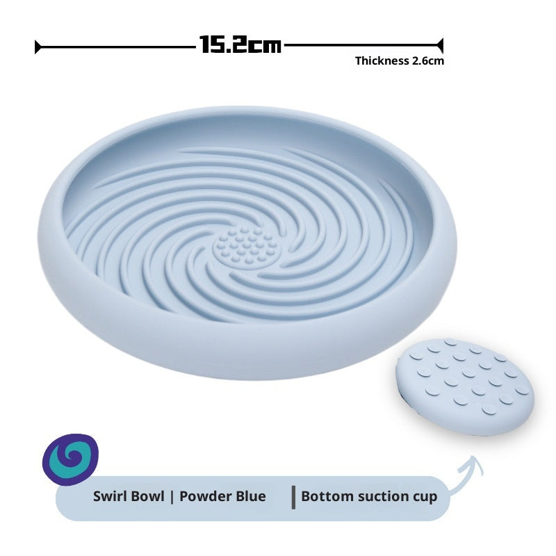 Dog Slow Feeder Bowl Silicone Lick Mat, Interactive Pet Feeding Mat for Dogs and Cats, Non-Slip Slow Eating Bowl for Anxiety Relief and Healthy Digestion