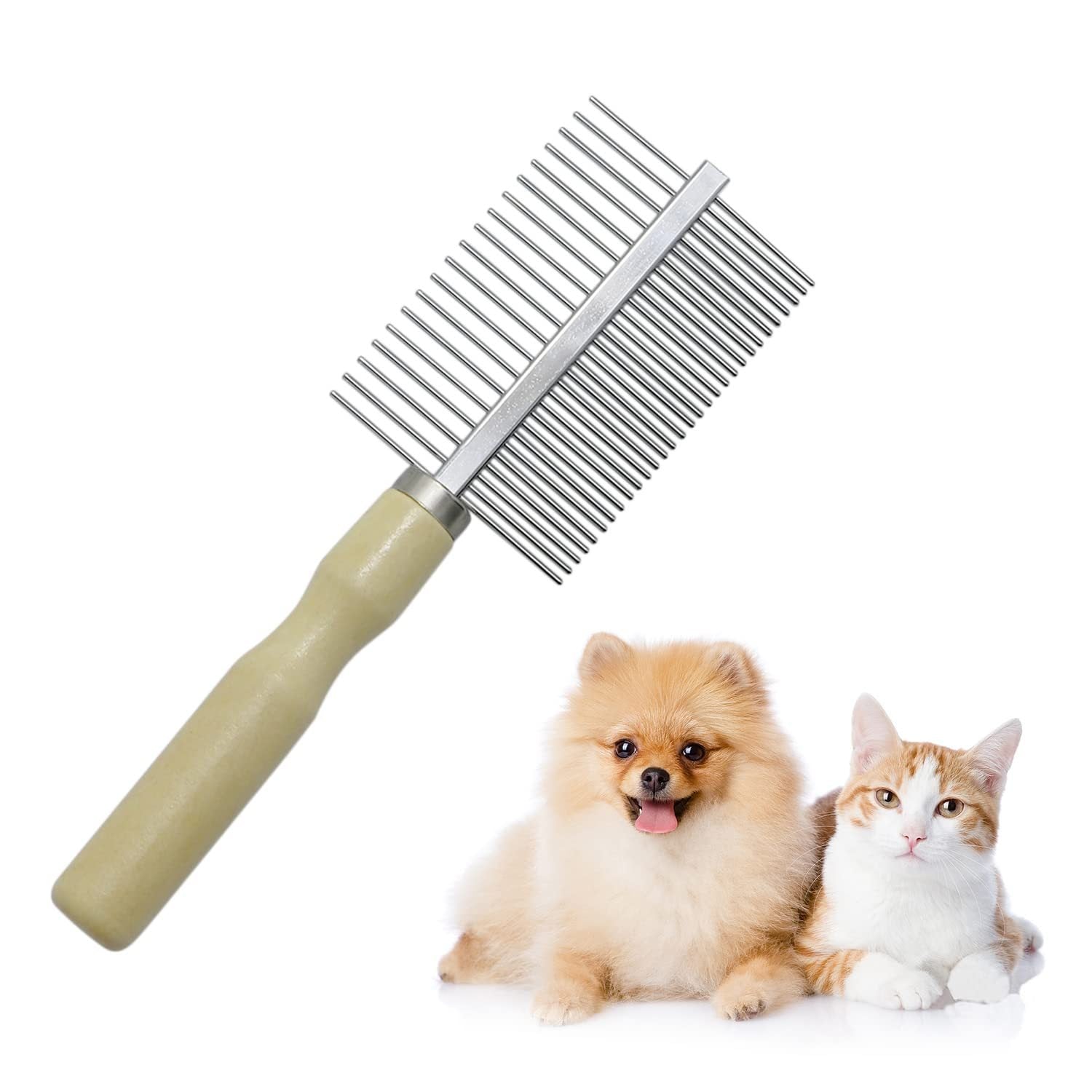 Happy Pet Wooden Handle Grooming Comb