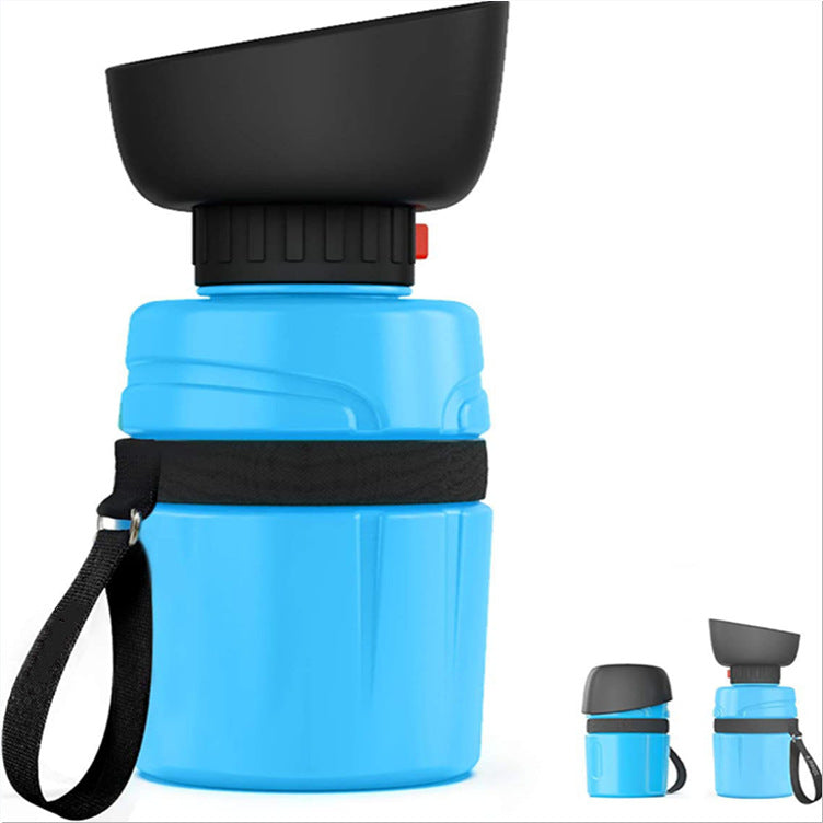 Portable Dog Water Bottle , Leak-Proof Travel Pet Water Dispenser with Foldable Drinking Bowl, Food-Grade Water Bottle for Dogs and Cats, Ideal for Walking, Hiking and Travel