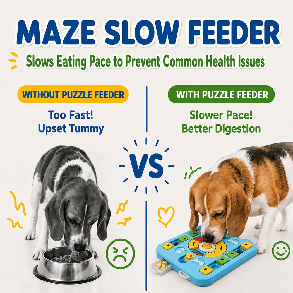 Interactive Dog Puzzle Toy – Treat Dispenser & Slow Feeder