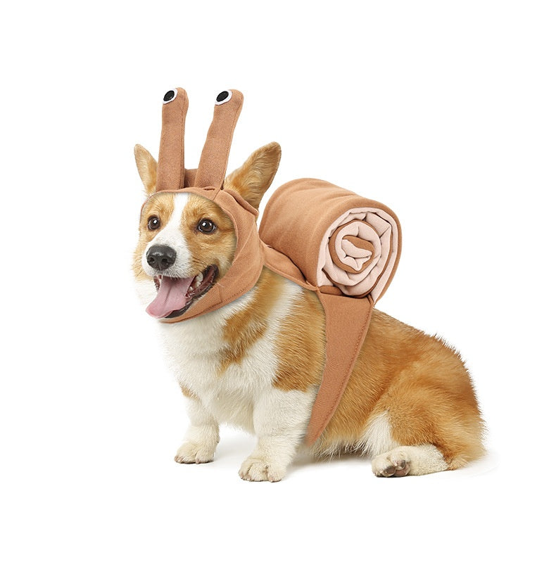 Halloween Snail Pet Costume – Funny Brown Headdress for Dogs & Cats