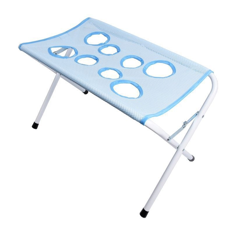 Foldable Pet Bathing Hammock Stand for Cats & Small Dogs – Adjustable Grooming Bath Support