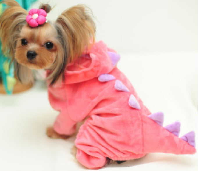 Halloween Dinosaur Pet Costume – Stretchy Cartoon Dog & Cat Outfit