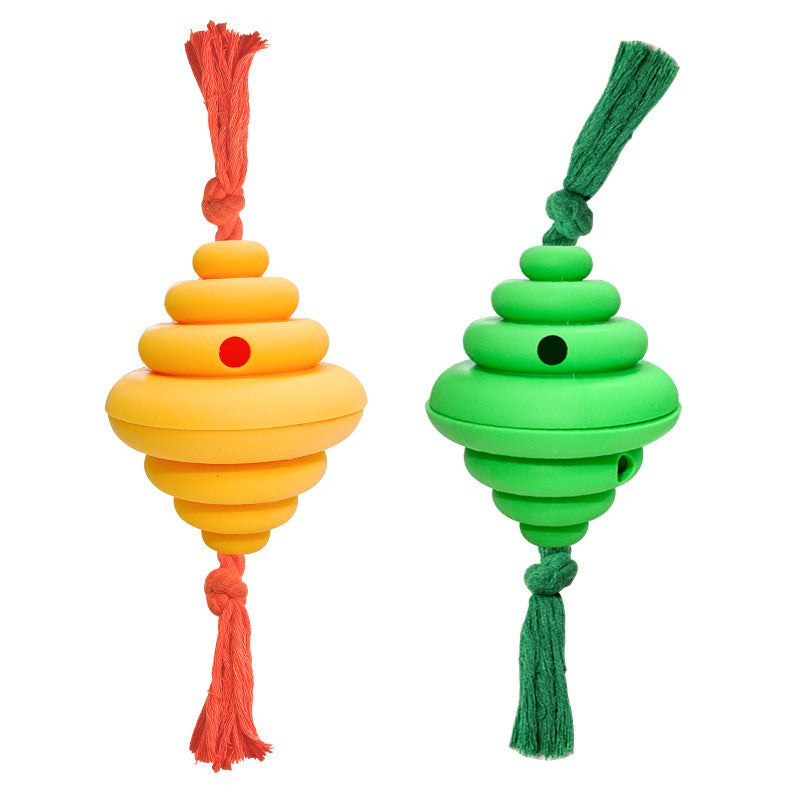 Interactive Dog Ball with Rope – Treat Dispensing Chew & Tug Toy