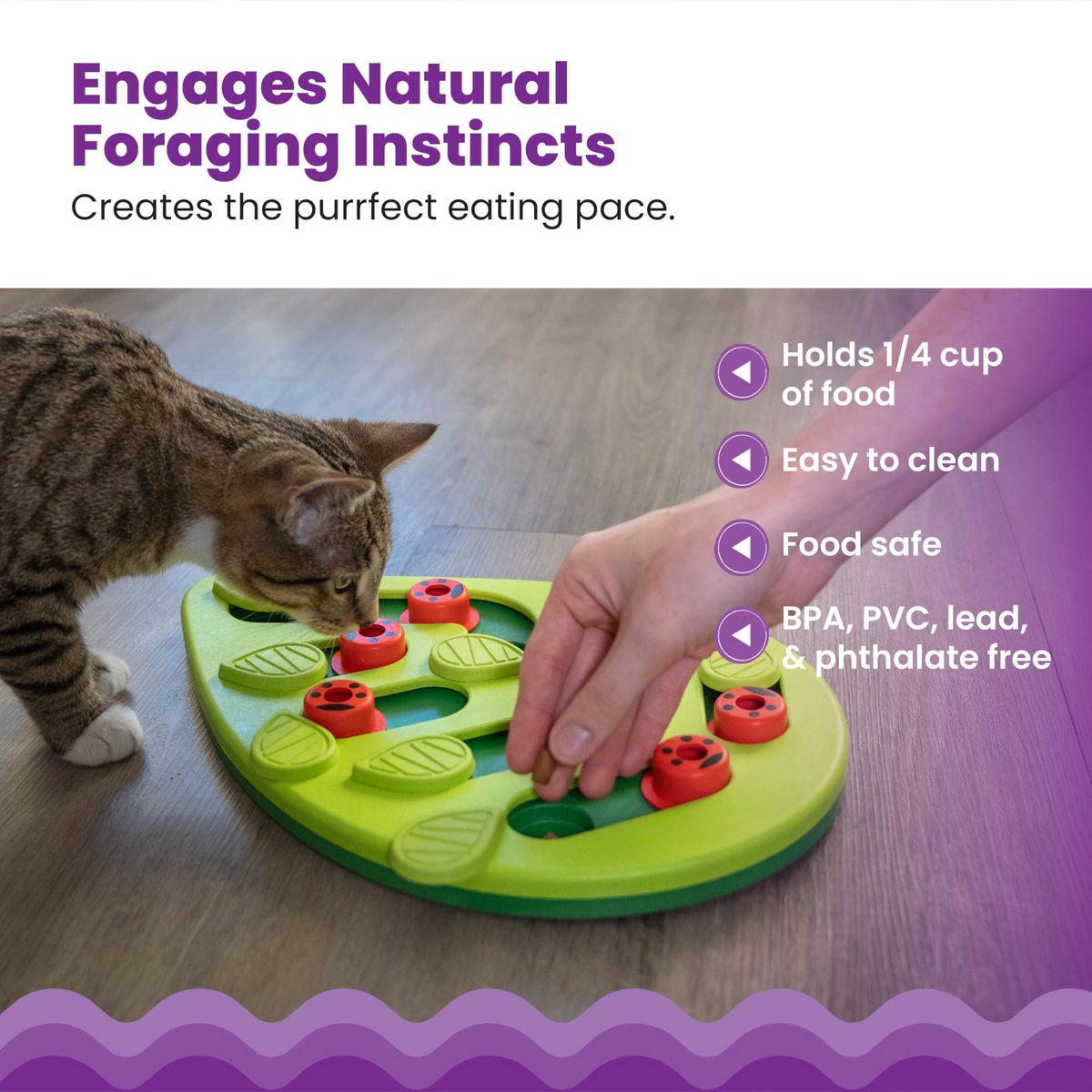Interactive Cat Puzzle Feeder – Level 2 Treat & Slow Feeding Enrichment Toy