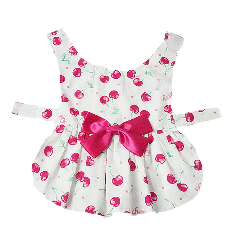 Princess Bow Pet Skirt – Cute Floral Outfit