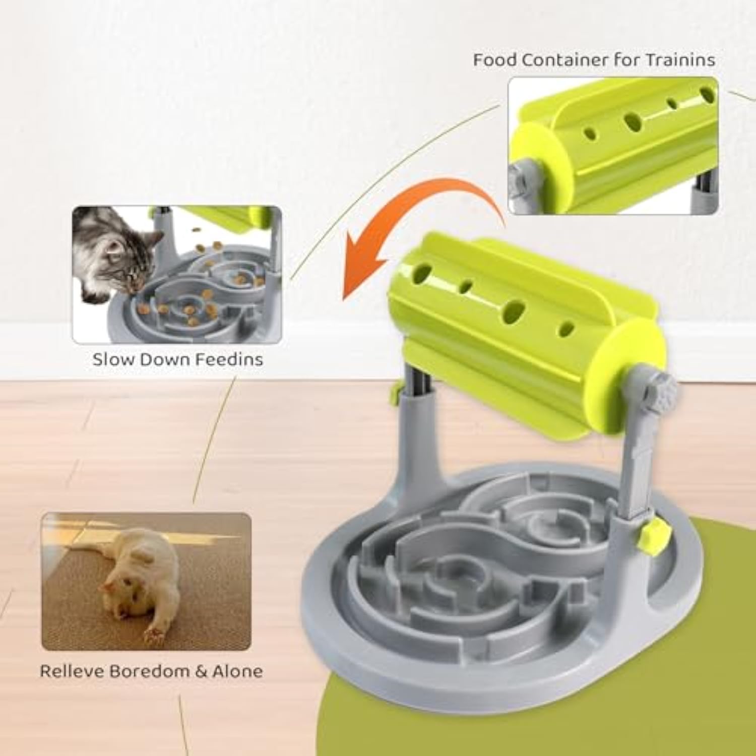 Interactive Pet Puzzle Feeder – Slow Feeder Bowl for Dogs & Cats