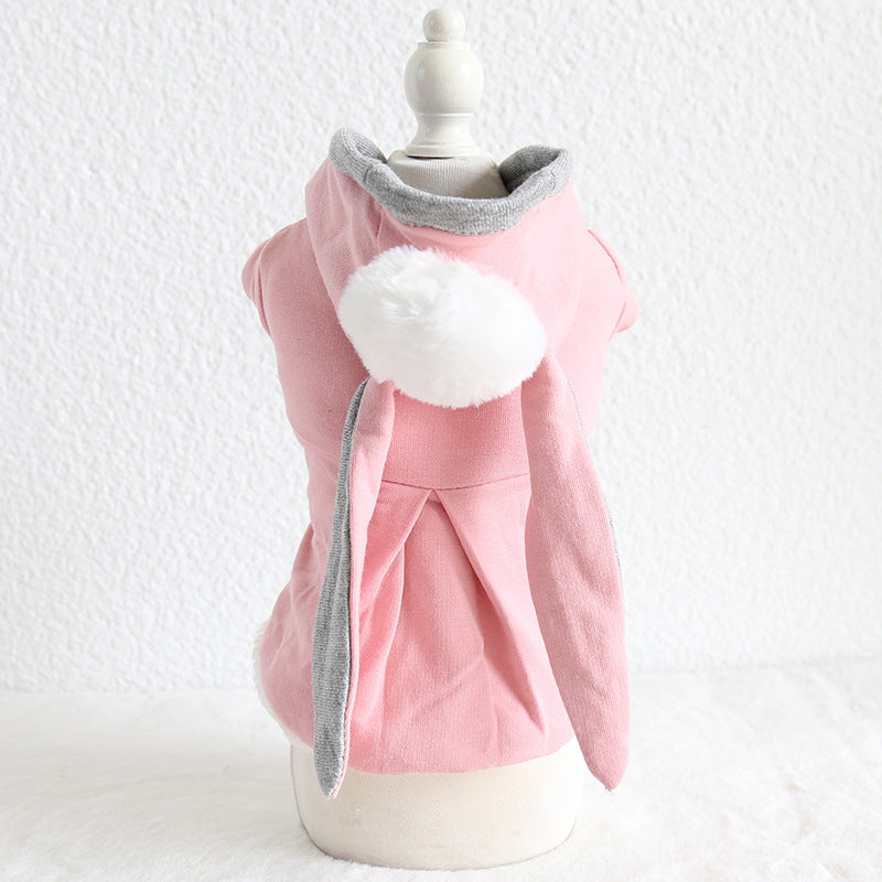 Bunny Ear Pet Sweater – Soft Cotton Dog & Cat Clothes