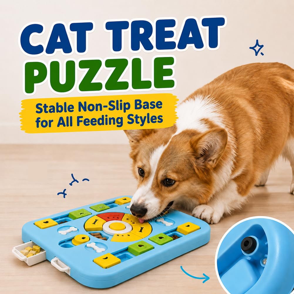 Interactive Dog Puzzle Toy – Treat Dispenser & Slow Feeder