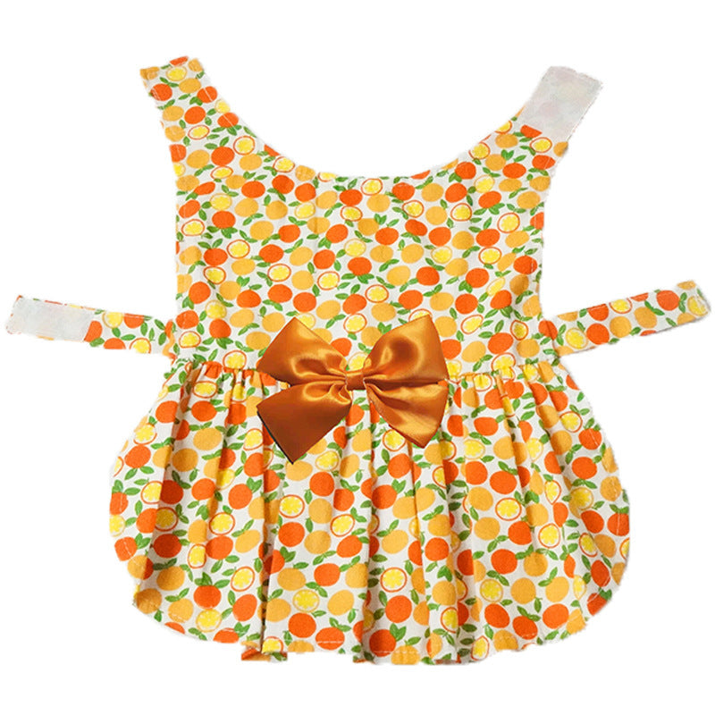 Princess Bow Pet Skirt – Cute Floral Outfit