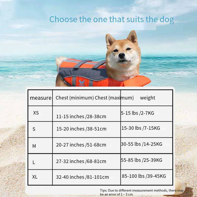 Pet Life Vest for Dogs – Adjustable Swimming & Water Safety Vest