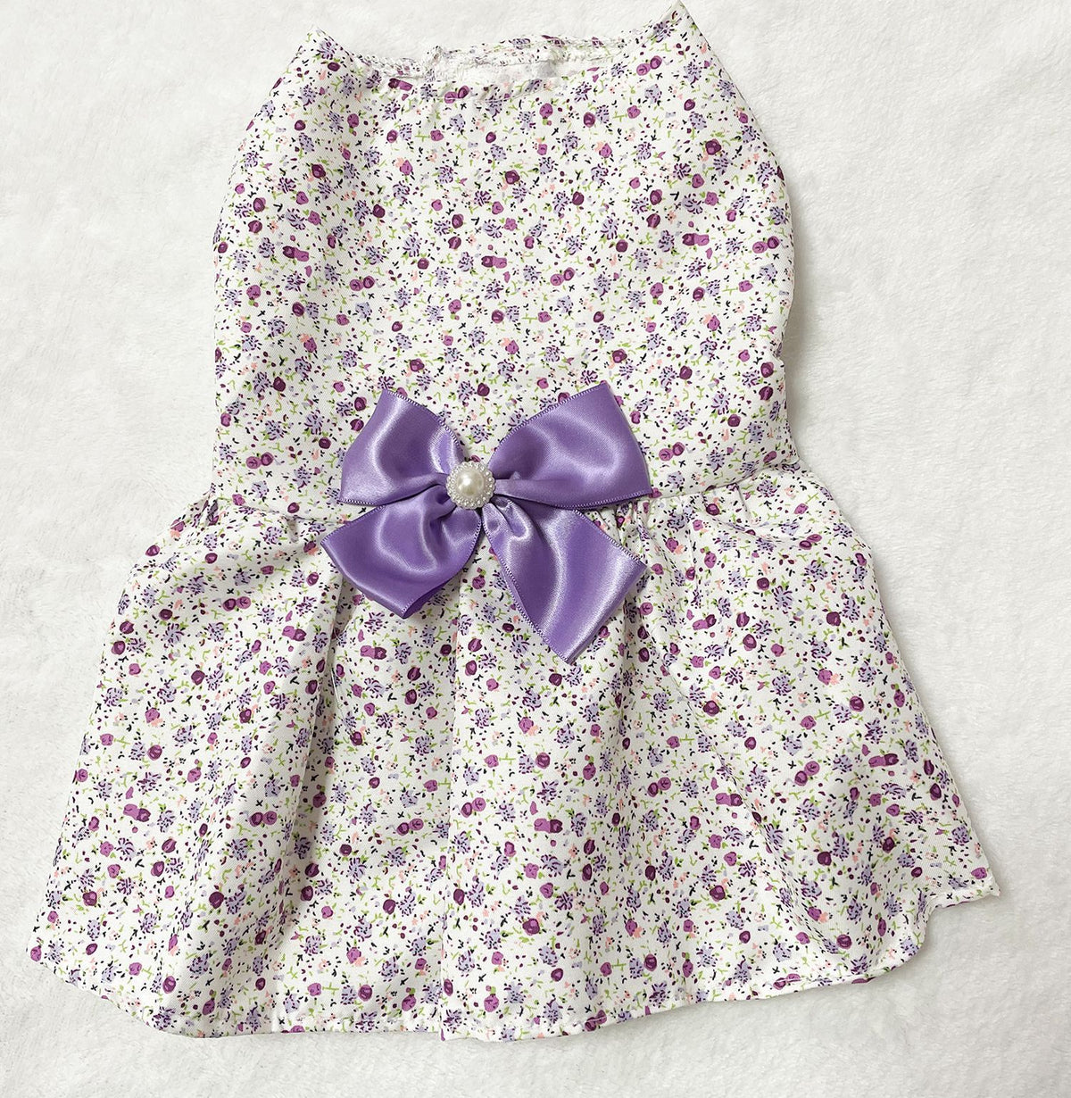 Princess Bow Pet Skirt – Cute Floral Outfit