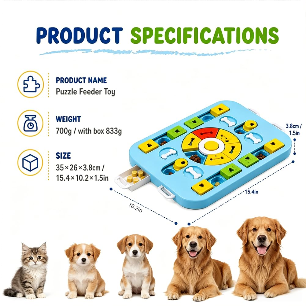 Interactive Dog Puzzle Toy – Treat Dispenser & Slow Feeder