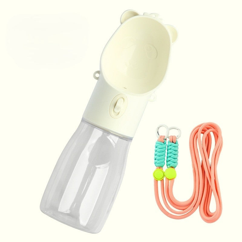 2-in-1 Portable Dog Water Bottle with Food Container, Leak-Proof Travel Pet Water Dispenser for Small and Large Dogs & Cats, Outdoor Drinking Bottle for Walking, Hiking & Travel