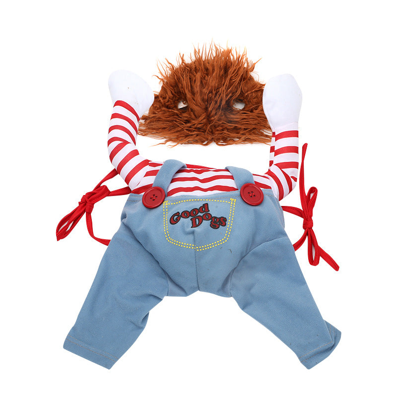 Red Halloween Dog Costume – Adjustable Scary Pet Outfit