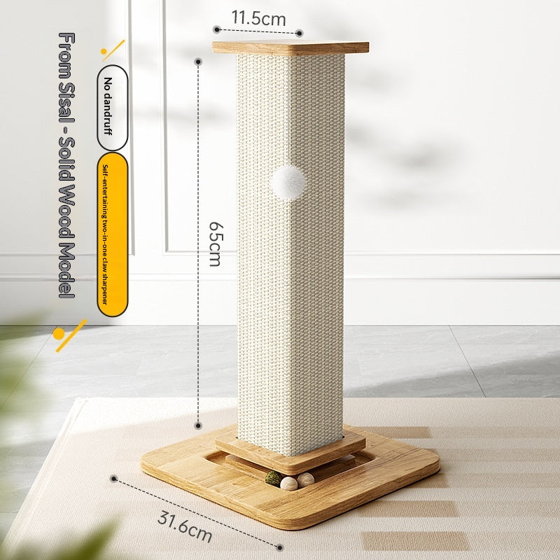Cat Scratching Post – Natural Sisal Self-Play Scratch & Climbing Toy
