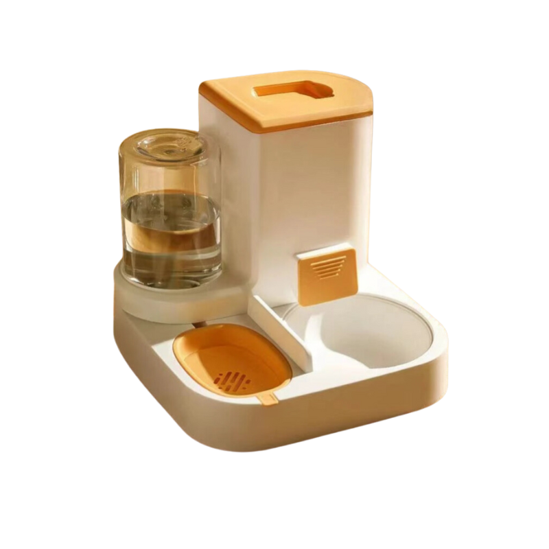 Cat Bowl Automatic Feeder Large Capacity with Water Dispenser