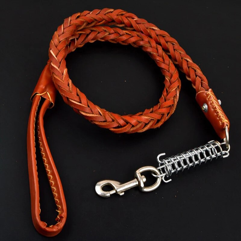 Pet Leather Collar Leash