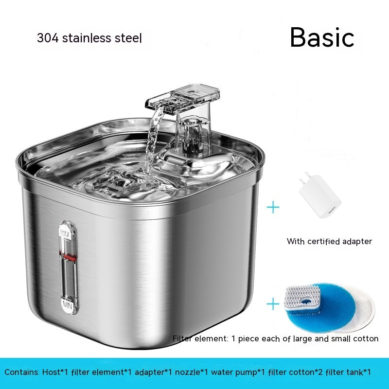 Pet Supplies Automatic Stainless Steel Pet Water & Food Dispenser with details of product details with extra image of filter element