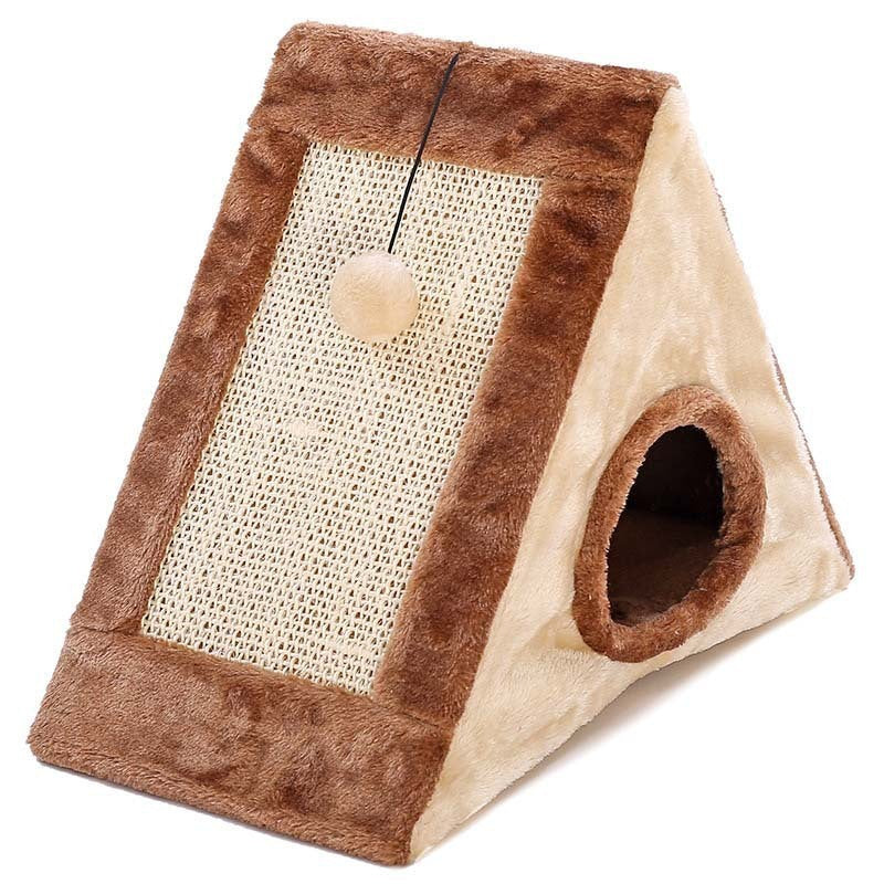 Pet Supplies Happy Climbing Scratch Board Frame with brown color