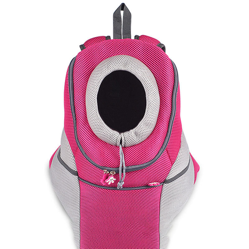 Pet Supplies Happy Pet Takeout Chest Carrier with rose red and white color