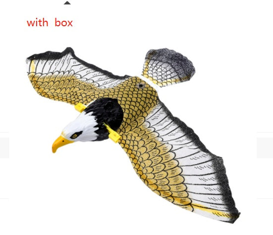 Pet Supplies Interactive Simulation Bird Toy of yellow Color for Cats with white background with design zoom view including text of with box