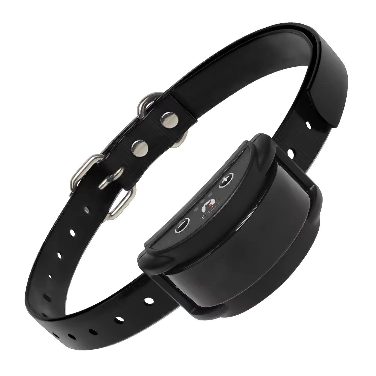 Pet Supplies Paipaitek Adjustable Dog Trainer Collar Black dog collar with a remote control device on a white background