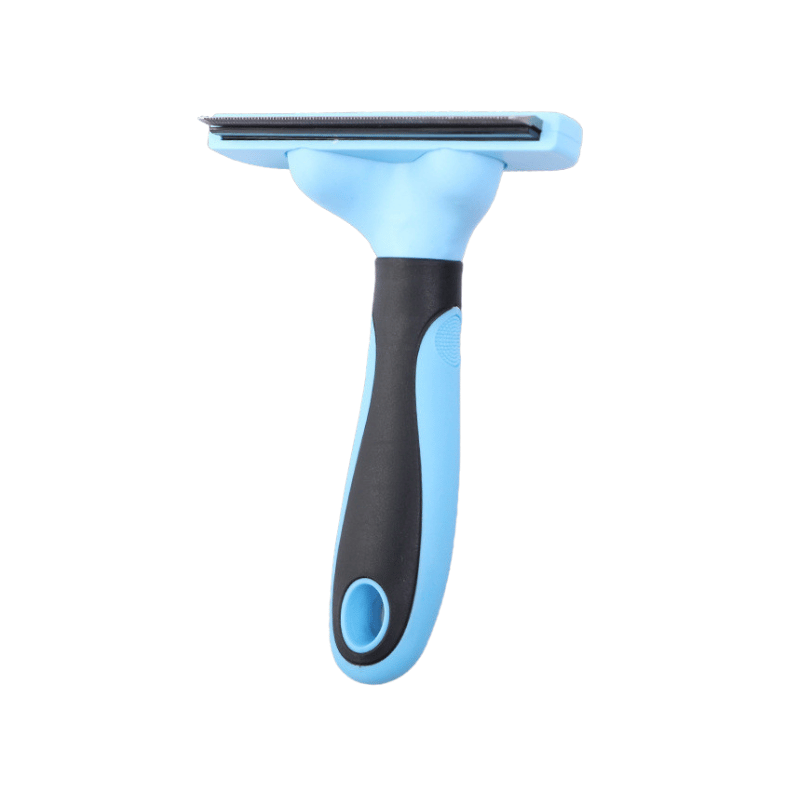 Pet Supplies Pet Grooming Comb For Dogs A pet grooming comb for dogs with wide-spaced teeth, shown in blue and black colors on a white background view