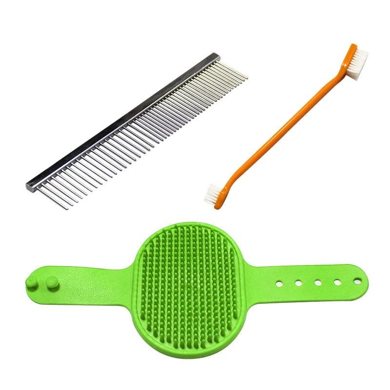  Pet Supplies Pet Grooming Tools Set A pet grooming tools set, white and green color