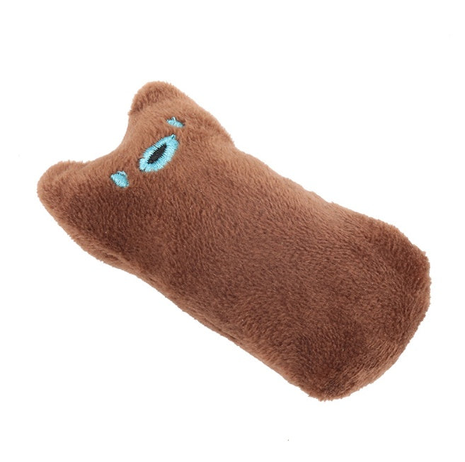 Pet Supplies Pillow Interactive Cat Toy Brown plush cat toys in various colors on the white background