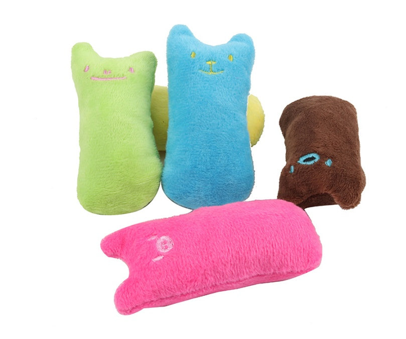 Pet Supplies Pillow Interactive Cat Toy series of colorful plush cat toys in various colors with white background