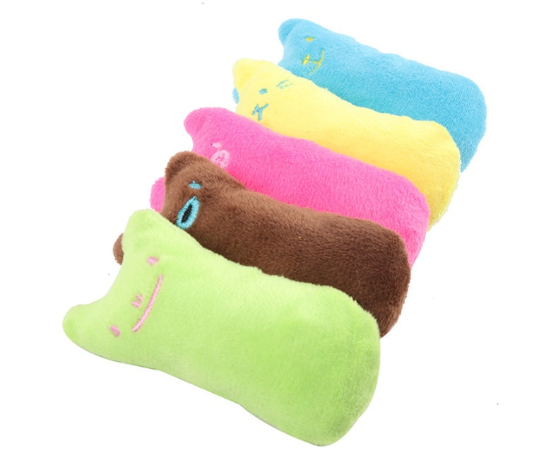 Pet Supplies Pillow Interactive Cat Toy series of colorful plush cat toys in various colors with white background view