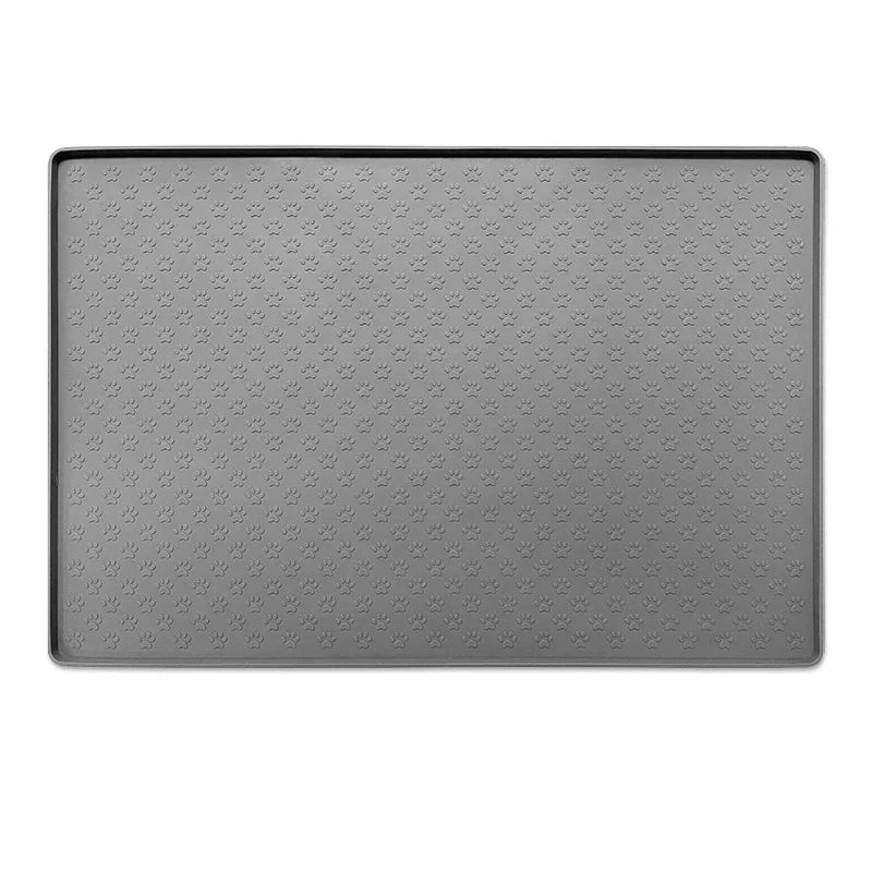 Pet Supplies Silicone Pet Mat rectangle shape with gray color