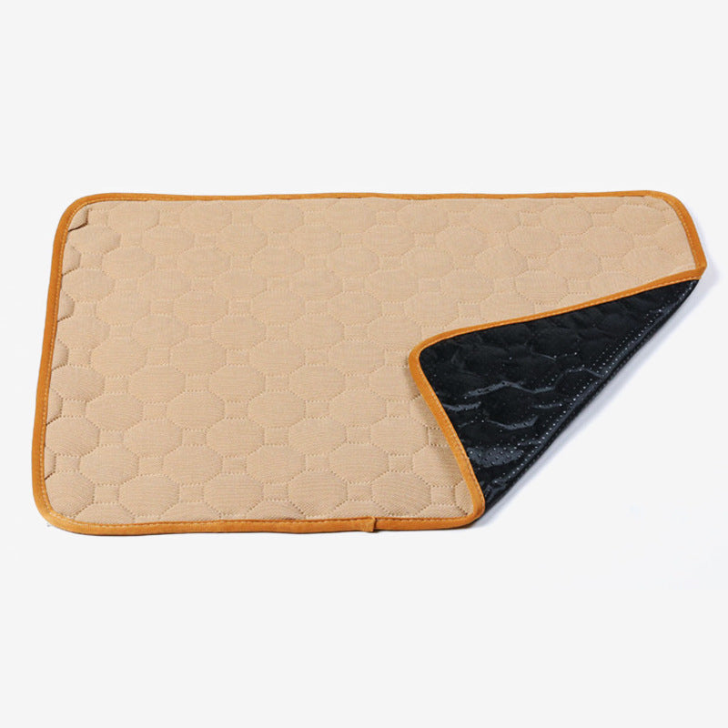 Pet Supplies Waterproof Dog Litter Mat light yellow with black on the other side