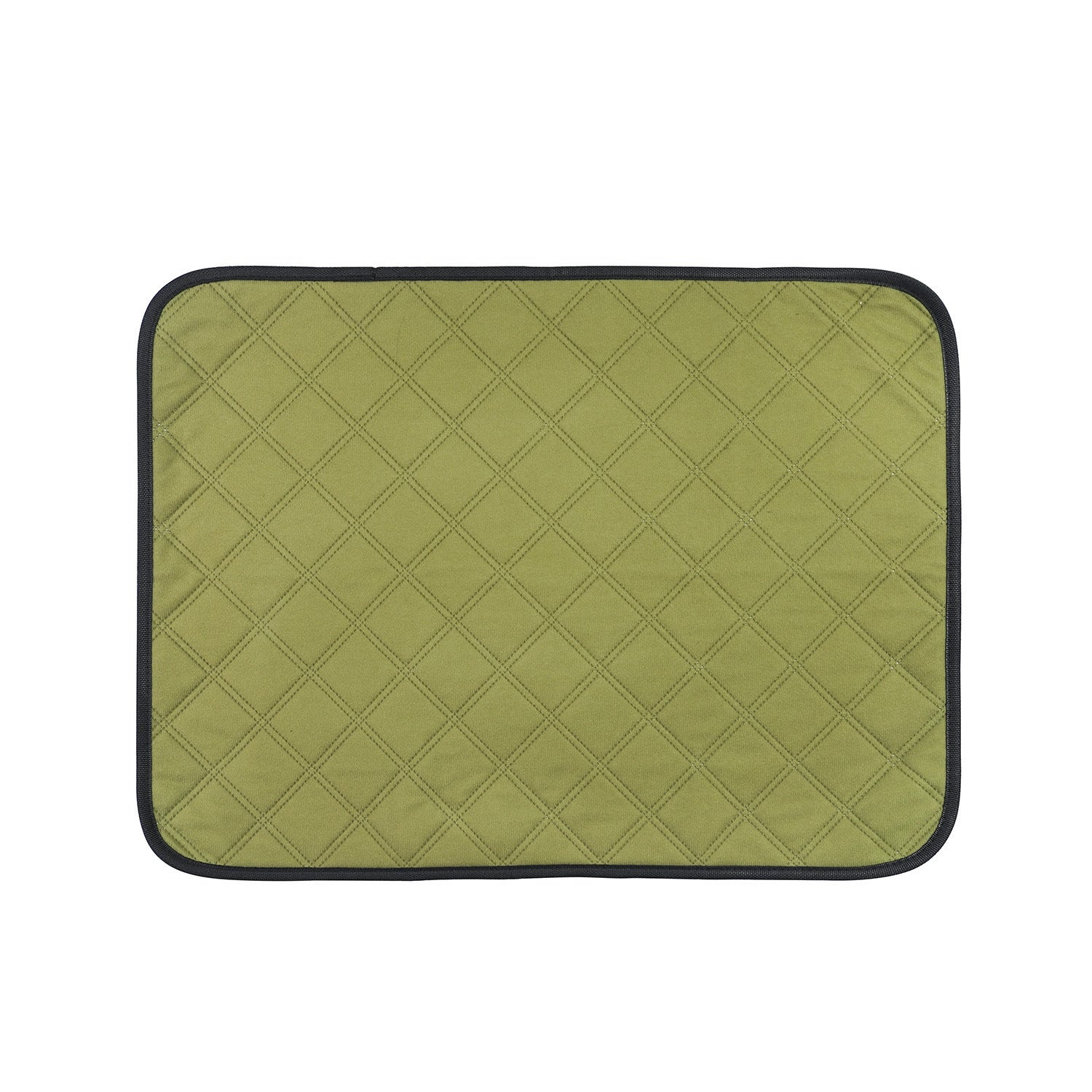 Pet Supplies Waterproof Dog Urinal Pad A rectangular yellow different pet urinal pad with a pattern of dog silhouettes, cat faces, and paw prints.