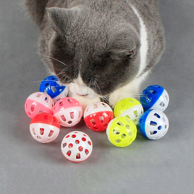 Pet Colorful Hollow Rolling Bell Toys