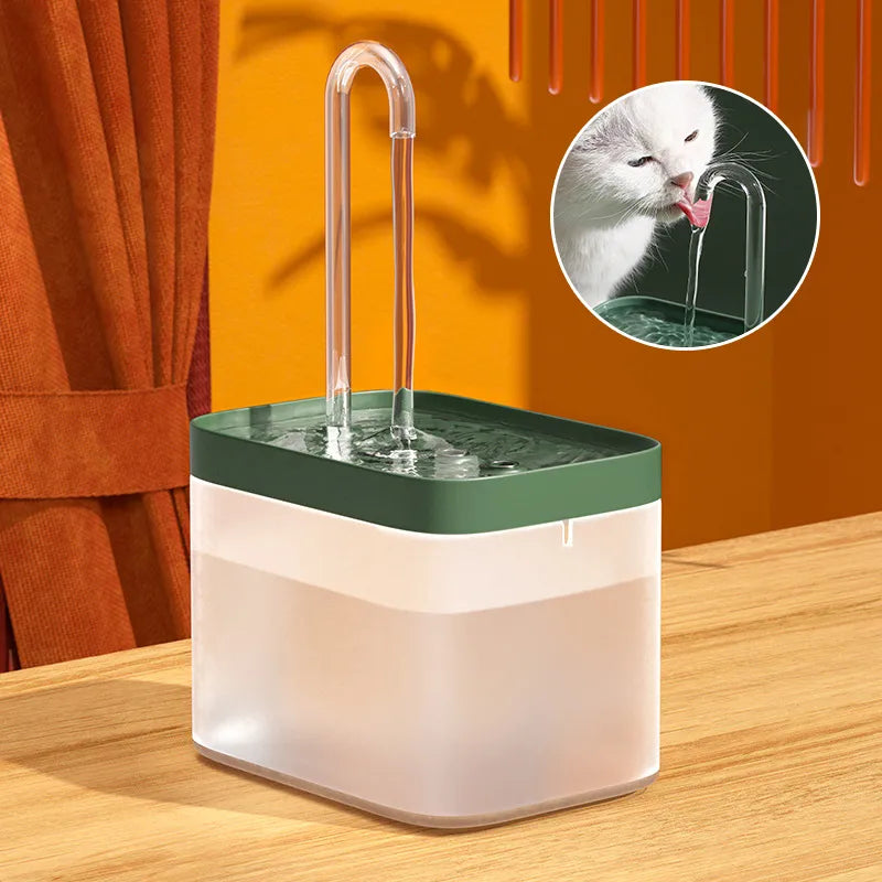 1.5L Automatic Water Fountain Filter USB Electric Mute Cat Drink Bowl Pet Drinking Dispenser