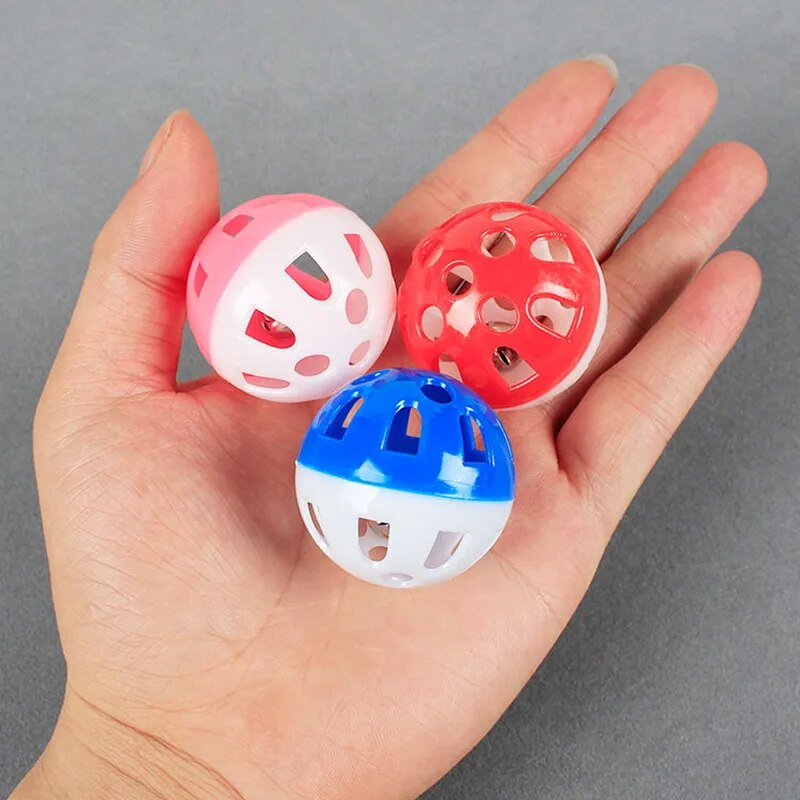 Pet Colorful Hollow Rolling Bell Toys