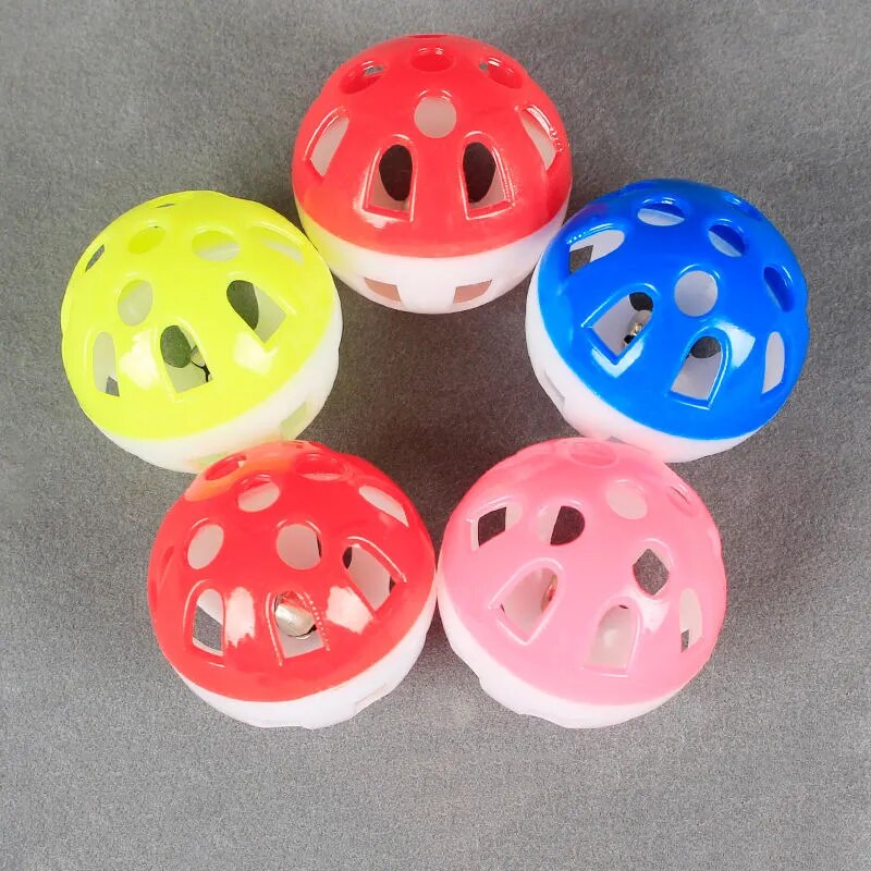 Pet Colorful Hollow Rolling Bell Toys