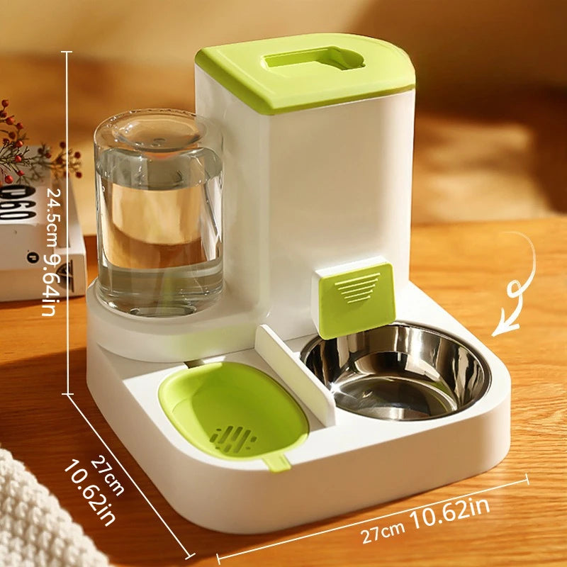 Cat Bowl Automatic Feeder Large Capacity with Water Dispenser