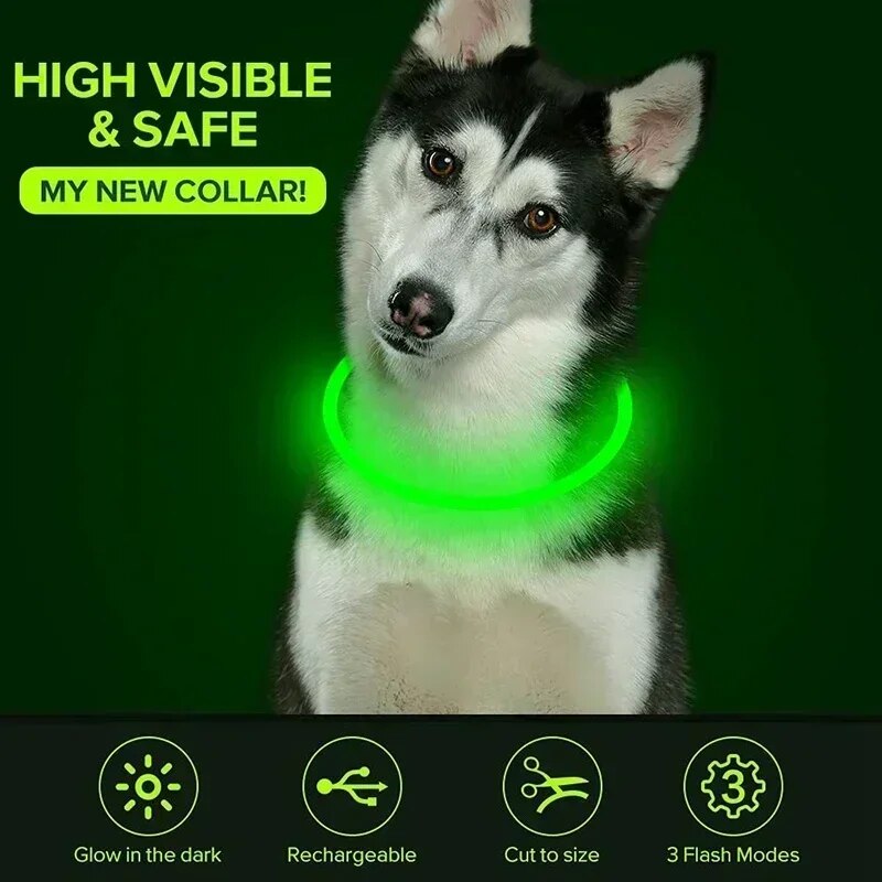 3 Mode Led Glow Light Collar