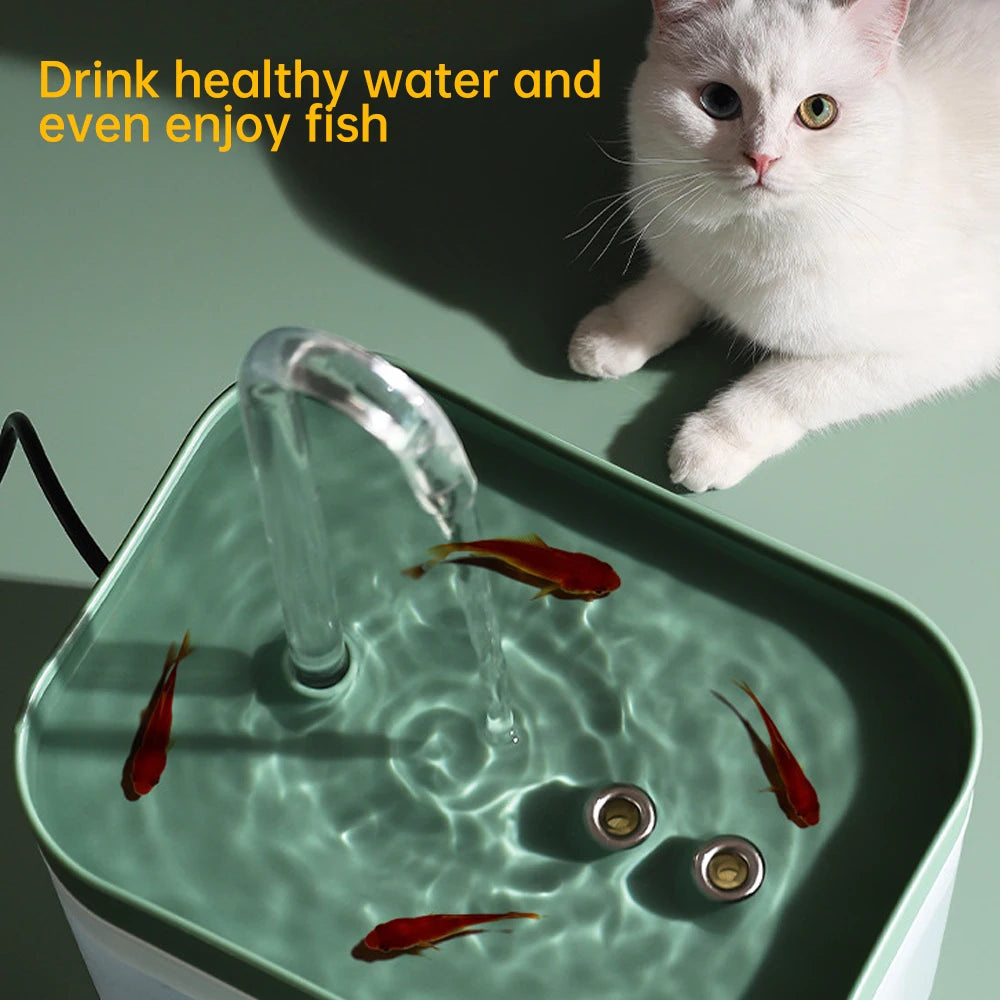 1.5L Automatic Water Fountain Filter USB Electric Mute Cat Drink Bowl Pet Drinking Dispenser