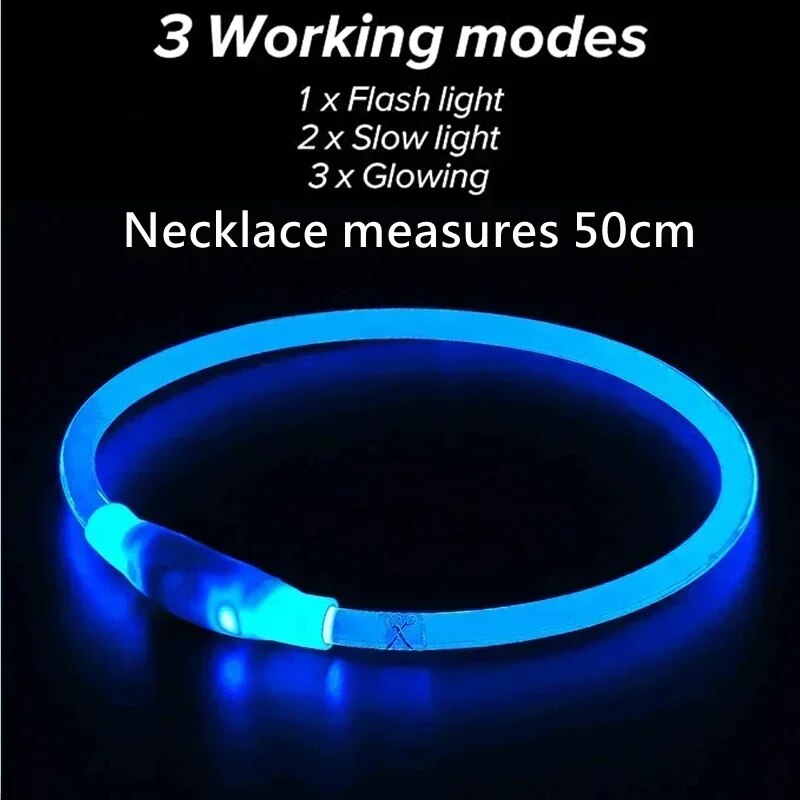 3 Mode Led Glow Light Collar