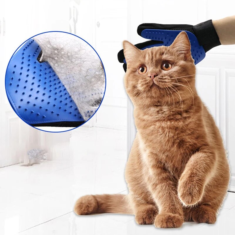 Cleaning Pet Grooming Glove Hair